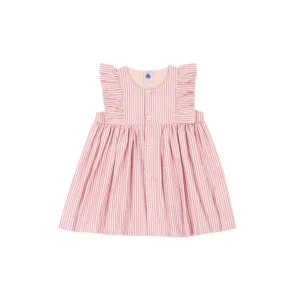 Abito Petit Bateau smanicato a righe rosa