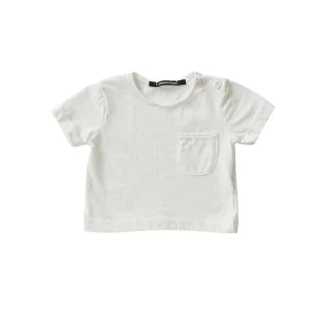 Tshirt Aventiquattrore bianca in jersey con taschino sul davanti