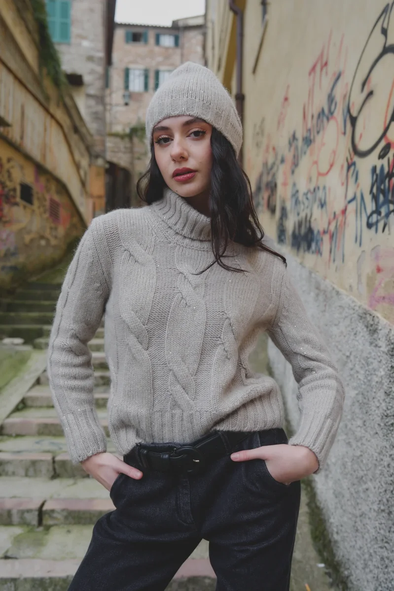 Maglia Dolcevita Trecce - immagine 2