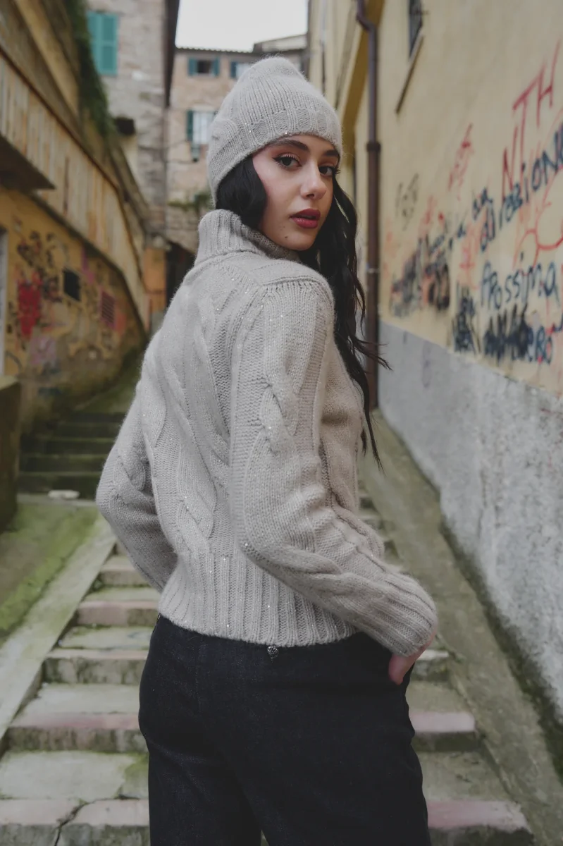 Maglia Dolcevita Trecce - immagine 3