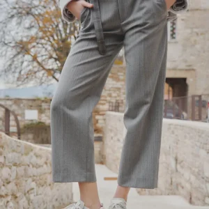 Pantaloni Cropped Grigi
