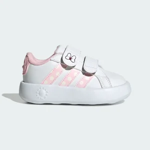 Adidas JR8130 Scarpe adidas Disney Minni Grand Court per bambini e bambine Cloud White / Clear Pink / Chalk White