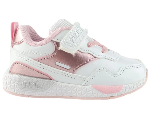 Primigi Sneakers bambina chiusura strappo - bianco rosa