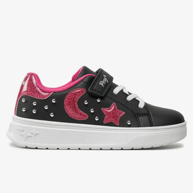 Primigi Sneakers bambina chiusura a strappo - nera e fucsia - immagine 2