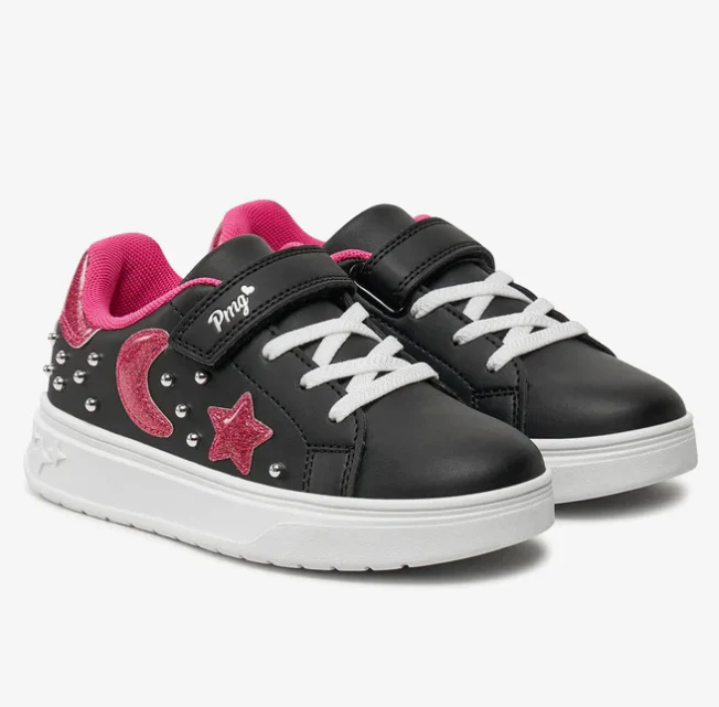 Primigi Sneakers bambina chiusura a strappo - nera e fucsia - immagine 3