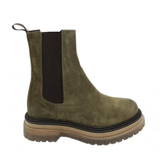 Les Tulipes Beatles in pelle scamosciata - verde foresta - immagine 2