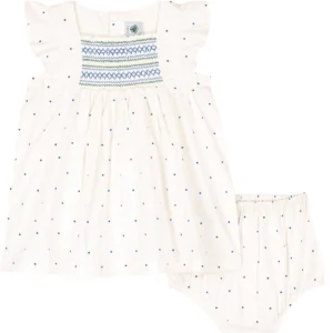 Abito Petit Bateau a pois con ricamo sul davanti