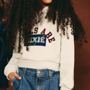 Felpa Dixie grigia con cappuccio