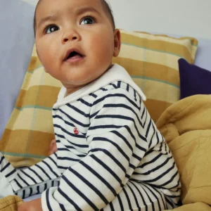 Tutina Petit Bateau a righe bianca e blu