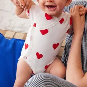 Body antipatico manica lunga Petit Bateau set 3 pezzi fantasia cuori