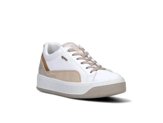 Igi&co Sneakers con lacci in pelle - bianco