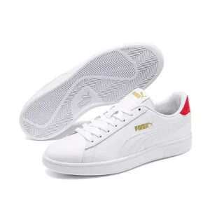 Puma Sneakers Smash v2 L - white high risk red gold