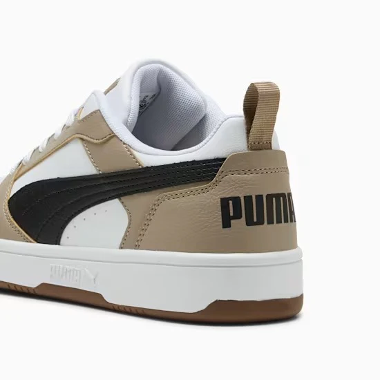 Puma 392328-52 Sneaker basse Rebound V6 White-PUMA Black-Ice Coffee - immagine 4