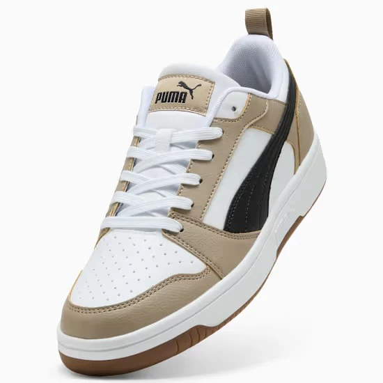 Puma 392328-52 Sneaker basse Rebound V6 White-PUMA Black-Ice Coffee - immagine 6