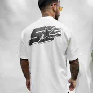 T-shirt FEAR OF LOVE stampa/retro