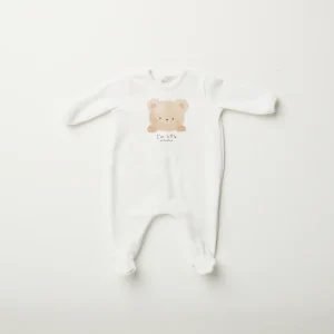 Tutina Aventiquattrore intera con orso beige sul davanti