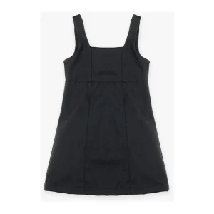 Abito bambina Dixie in ecopelle nero