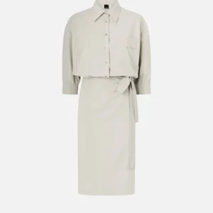 Abito midi con parte superiore a camicia