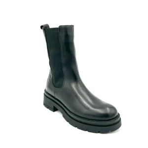 Fattore Donna Chelsea Boots in vera pelle - nero