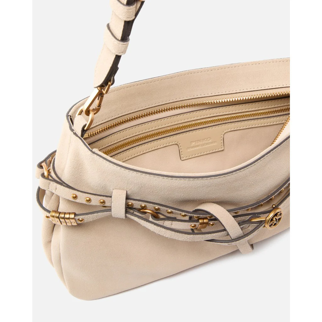 Borsa a spalla media Belt Bag in suede - immagine 5