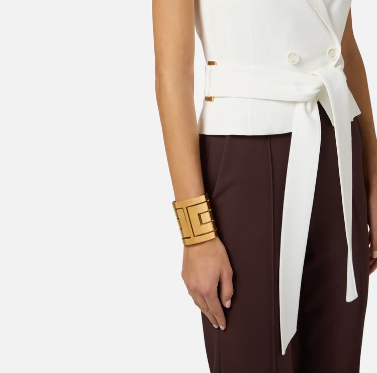 Bracciale cuff con traforature - immagine 3