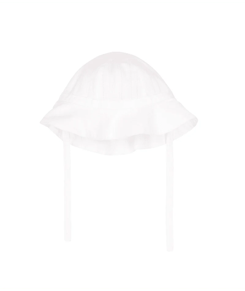 Cappello pescatora Petit Bateau bianco dettagli traforati - immagine 2