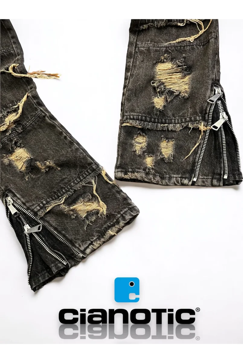 Jeans CIANOTIC Flare mr331 black - immagine 4