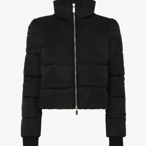 Piumino corto con collo alto