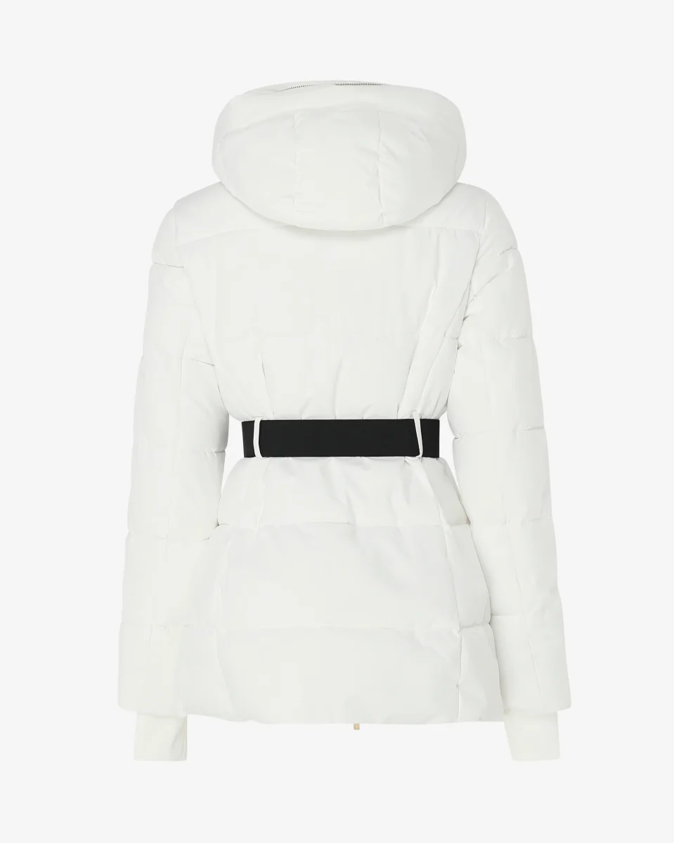 Piumino corto con collo alto e cintura - immagine 5