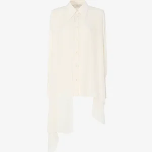 Camicia asimmetrica in georgette