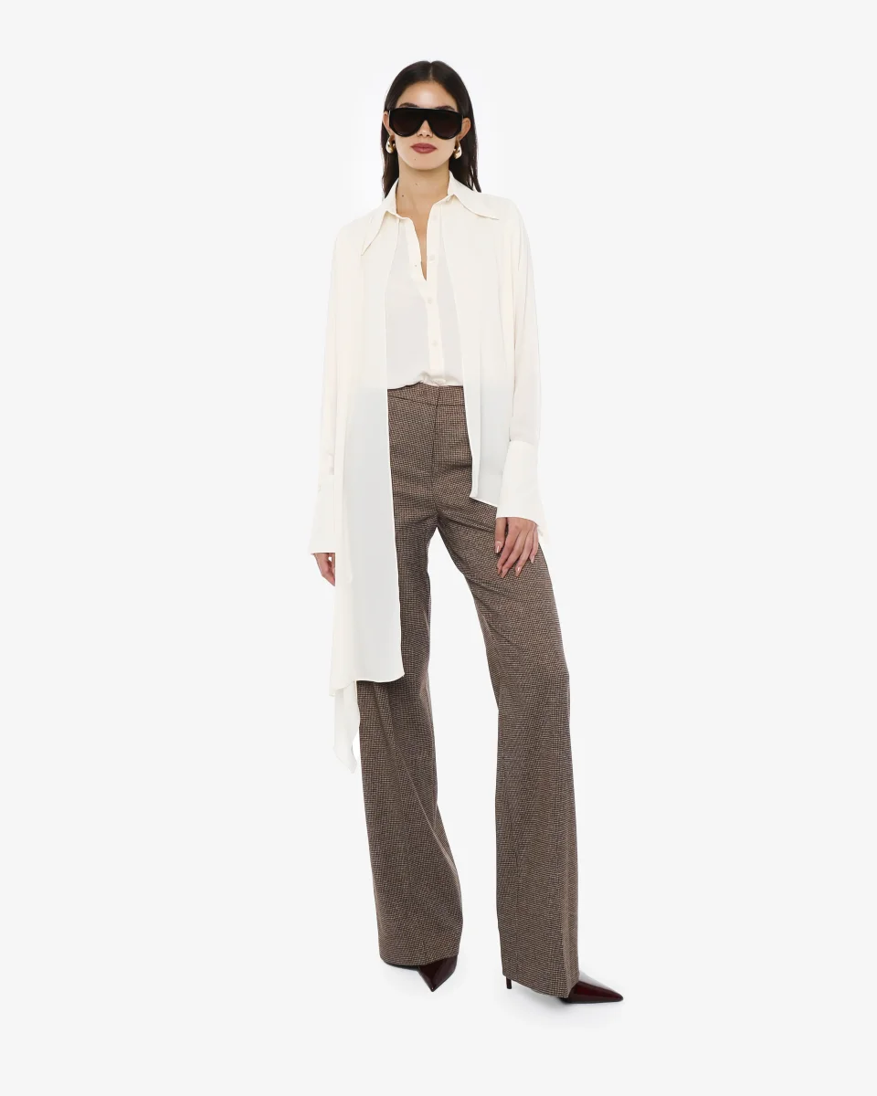 Pantaloni gamba dritta in manolana pied de poule - immagine 5