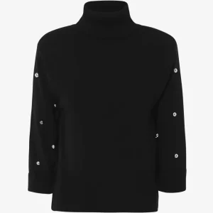 Maglia con collo alto e manica corta