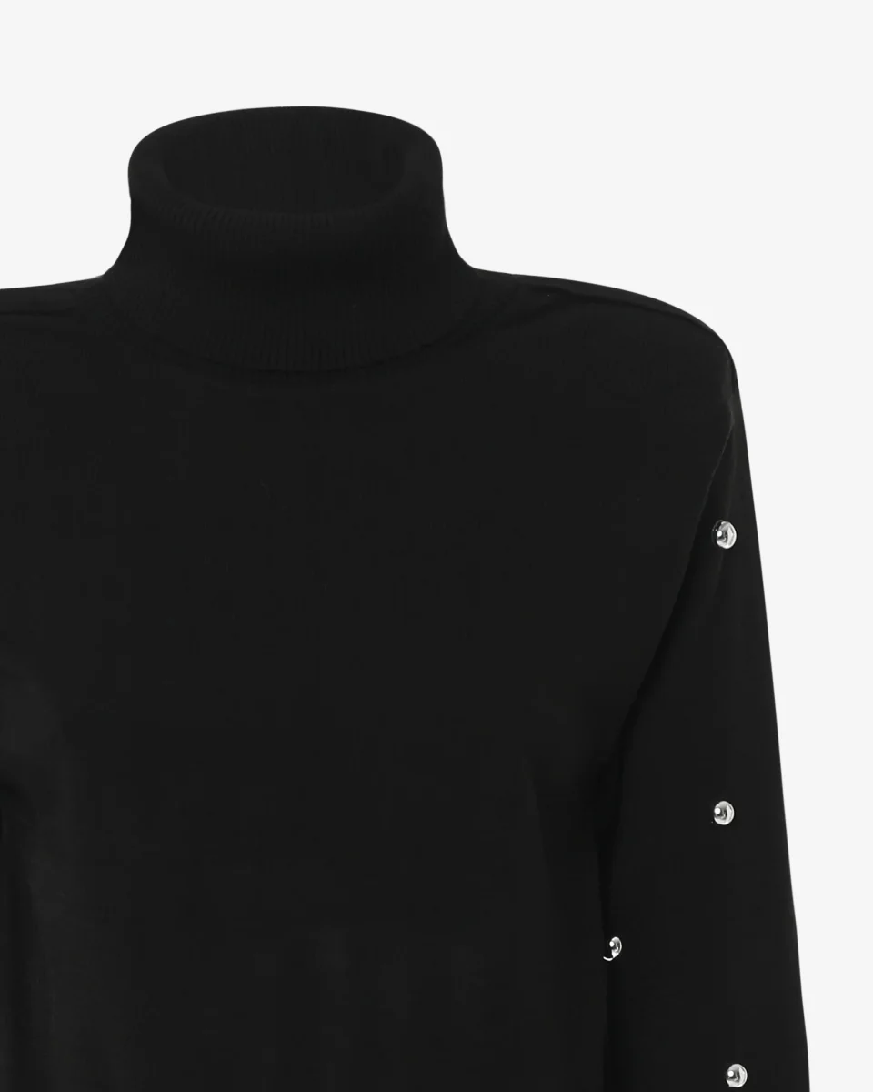 Maglia con collo alto e manica corta - immagine 4