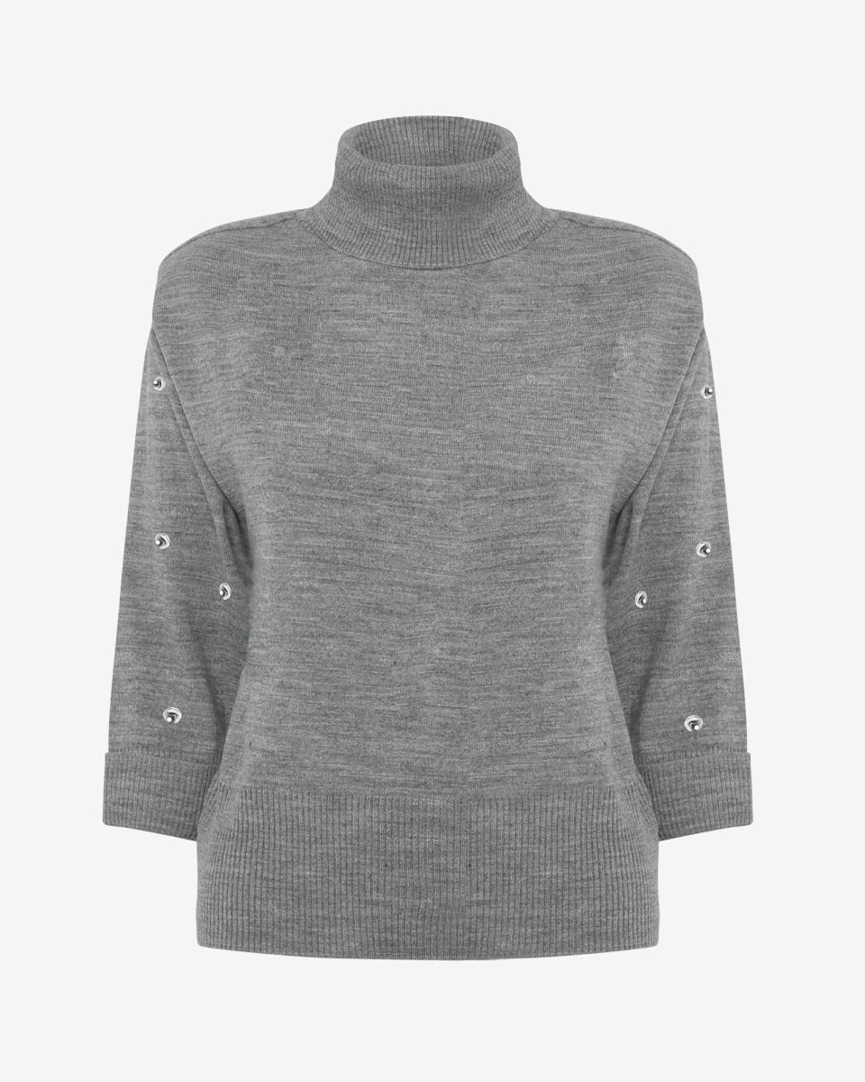 Maglia con collo alto e manica corta - immagine 8