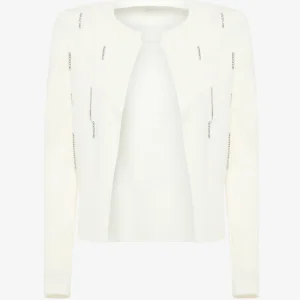 Cardigan in maglia con applicazione gioiello