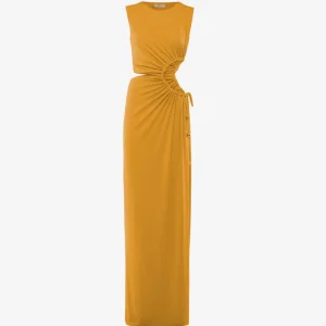 Abito lungo con cut-out in jersey