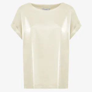Blusa a maniche corte in satin