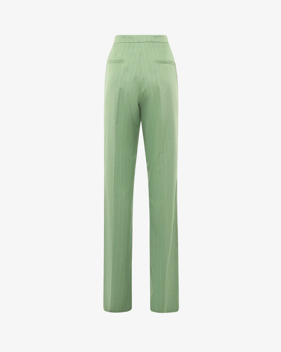 Pantaloni gessati a gamba dritta - immagine 4