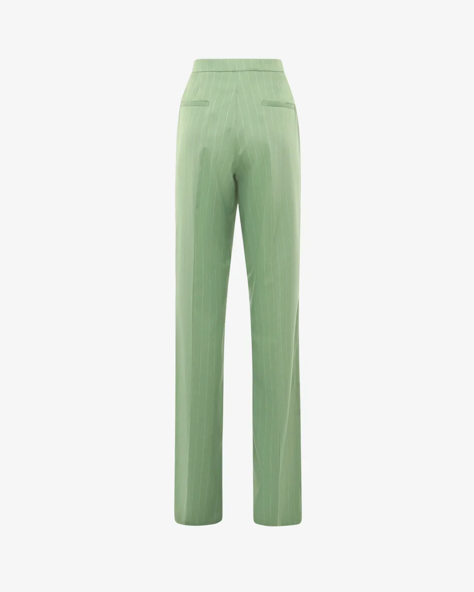 Pantaloni gessati a gamba dritta - immagine 5