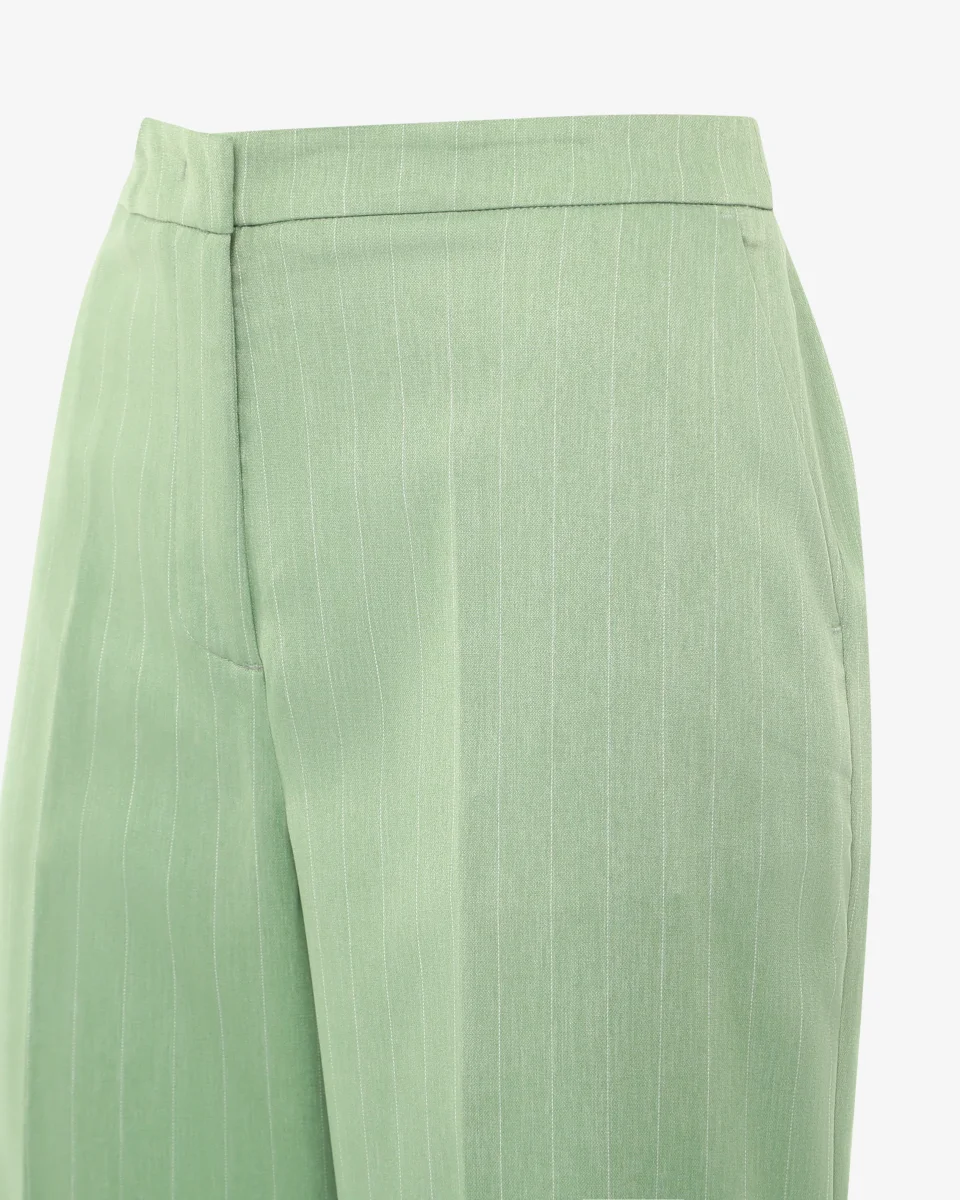 Pantaloni gessati a gamba dritta - immagine 6