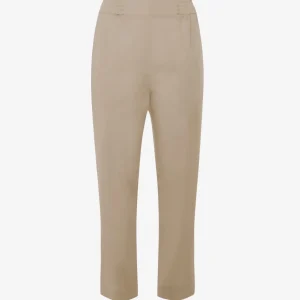 Pantaloni con coulisse in misto lino