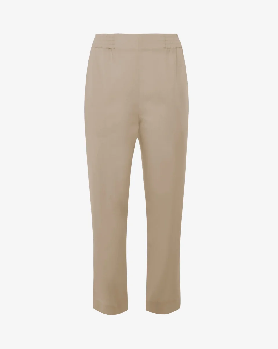 Pantaloni con coulisse in misto lino