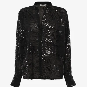 Camicia maniche lunghe in pailettes