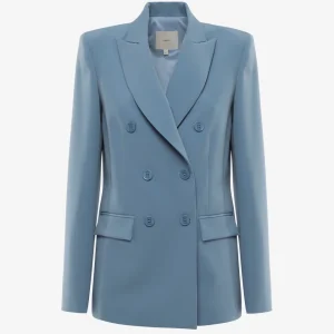 Giacca doppiopetto in tessuto tecnico