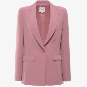 Tailleur con giacca monopetto e pantalone flare