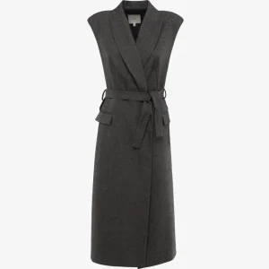 Abito smanicato doppiopetto in manolana