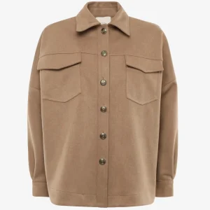 Overshirt con bottoni in metallo