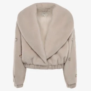 Giacca corta in panno e applicazioni