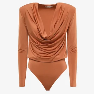 Body con scollo morbido e maniche lunghe in jersey