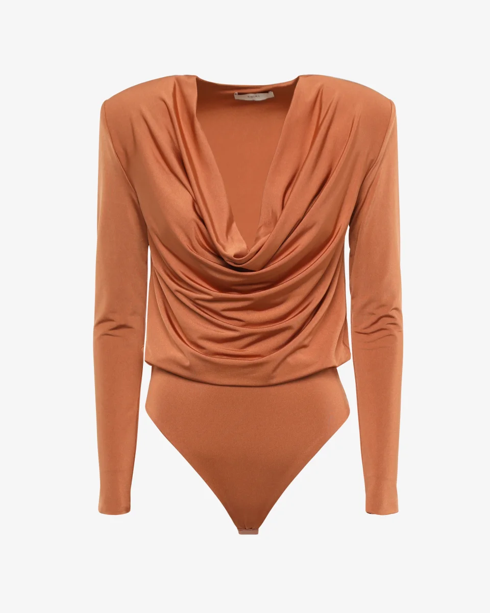 Body con scollo morbido e maniche lunghe in jersey